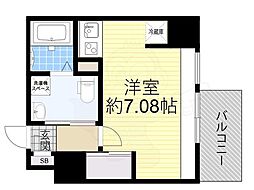 ドゥーエ江坂3 ワンルームの間取図画像