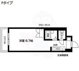 キャッスル北沢新大阪 1Kの間取図画像