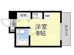 プレアール吹田泉町2 ワンルームの間取図画像