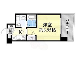 セレニテ江坂ルフレ 1Kの間取図画像