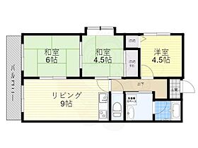 エターナル伊丹  ｜ 兵庫県伊丹市山田４丁目（賃貸マンション3LDK・3階・60.00㎡） その2