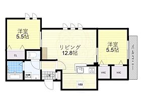 兵庫県伊丹市南野１丁目（賃貸アパート2LDK・1階・54.70㎡） その2