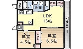 メゾン東野  ｜ 兵庫県伊丹市東野３丁目（賃貸マンション2LDK・1階・56.25㎡） その2