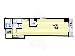 パークサイド西台 2階1Kの間取り