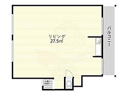 森本マンション ワンルームの間取図画像