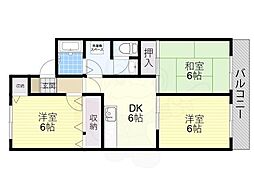 メゾンファミーユ 3DKの間取図画像