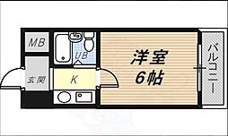 コーワ伊丹 ワンルームの間取図画像