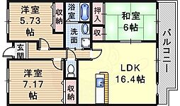 パティオ宝塚 3LDKの間取図画像
