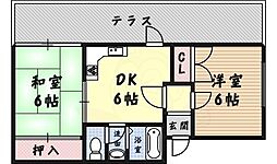 ポールデスカル 2DKの間取図画像