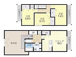 D-room大鹿 3LDKの間取図画像