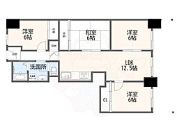パストラル昆陽 4LDKの間取図画像