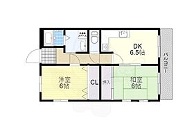 エスポワール・コナカビル 2DKの間取図画像