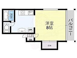 ユートピア 1Kの間取図画像