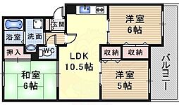 中野イングス 3LDKの間取図画像