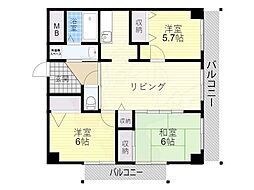 アプローズコート 3LDKの間取図画像