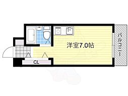 ハイツ衣笠 ワンルームの間取図画像