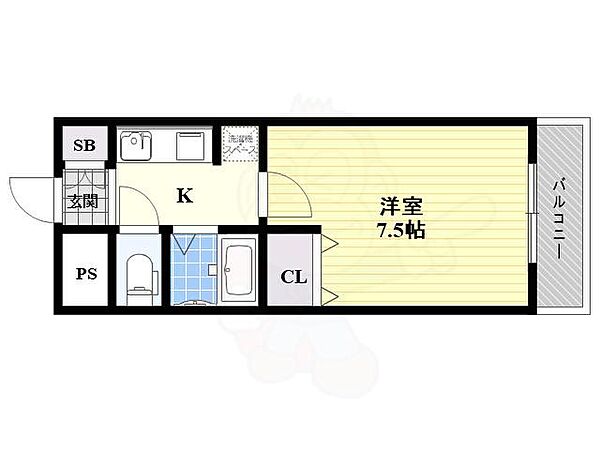 ハートランドウエストマンション 704｜大阪府吹田市豊津町(賃貸マンション1K・7階・22.50㎡)の写真 その2