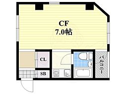 ハイツオー・ワイ ワンルームの間取図画像