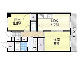 大阪府大阪市東淀川区豊里３丁目7番27号（賃貸マンション2LDK・5階・46.17㎡） その2