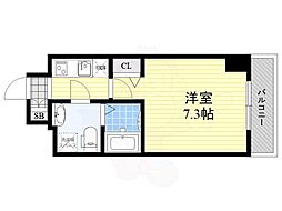 エグゼ新大阪南 2階1Kの間取り