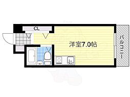 ハイツ衣笠 ワンルームの間取図画像