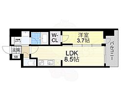 スプランディッドライズ新大阪ノース 11階1LDKの間取り