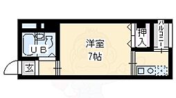 エクト1 4階ワンルームの間取り