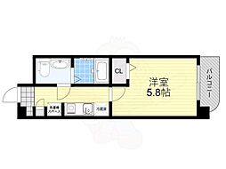 アーデン新大阪 12階1Kの間取り