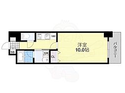 セレッソコート新大阪 5階1Kの間取り