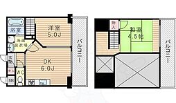エストリーヴル 9階1SDKの間取り