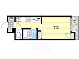 FIVE ONE 5階1Kの間取り