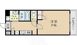 エスティライフ新大阪第2 3階1Kの間取り