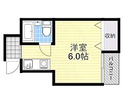 タカミビル ワンルームの間取図画像