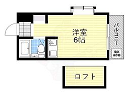 エル・モンテ緑橋 ワンルームの間取図画像