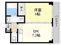 第5浦濱ビレッジ 1DKの間取図画像