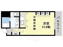 ベリー・モンテ新大阪 1Kの間取図画像