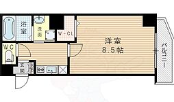 クリスタルグランツ新大阪 1Kの間取図画像