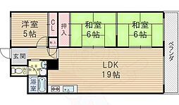 プライムハイツ新大阪 3LDKの間取図画像