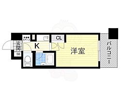 エスリード新大阪第8 1Kの間取図画像