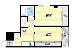 エレガンスファイブ 2DKの間取図画像