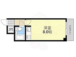 ミフネセントラルベア東三国 ワンルームの間取図画像