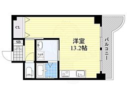 エレガントライフ新大阪 ワンルームの間取図画像