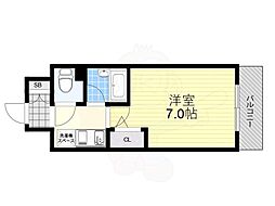 エスリード新大阪第7 1Kの間取図画像