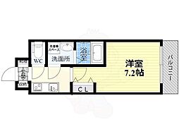 Sレジデンス新大阪ウエスト 1Kの間取図画像