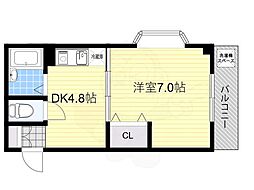 サザンヴィレッジ21 1DKの間取図画像