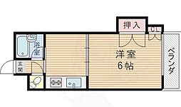 グレイスフル第3東三国 1Kの間取図画像