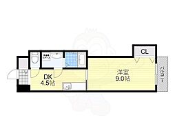 シュロスノグチ2 1DKの間取図画像