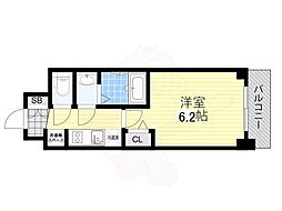 プレサンスブルーム東三国 1Kの間取図画像