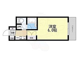 パレエスポワール三国 1Kの間取図画像