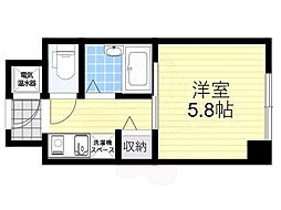 ステュディオ新御堂 1Kの間取図画像